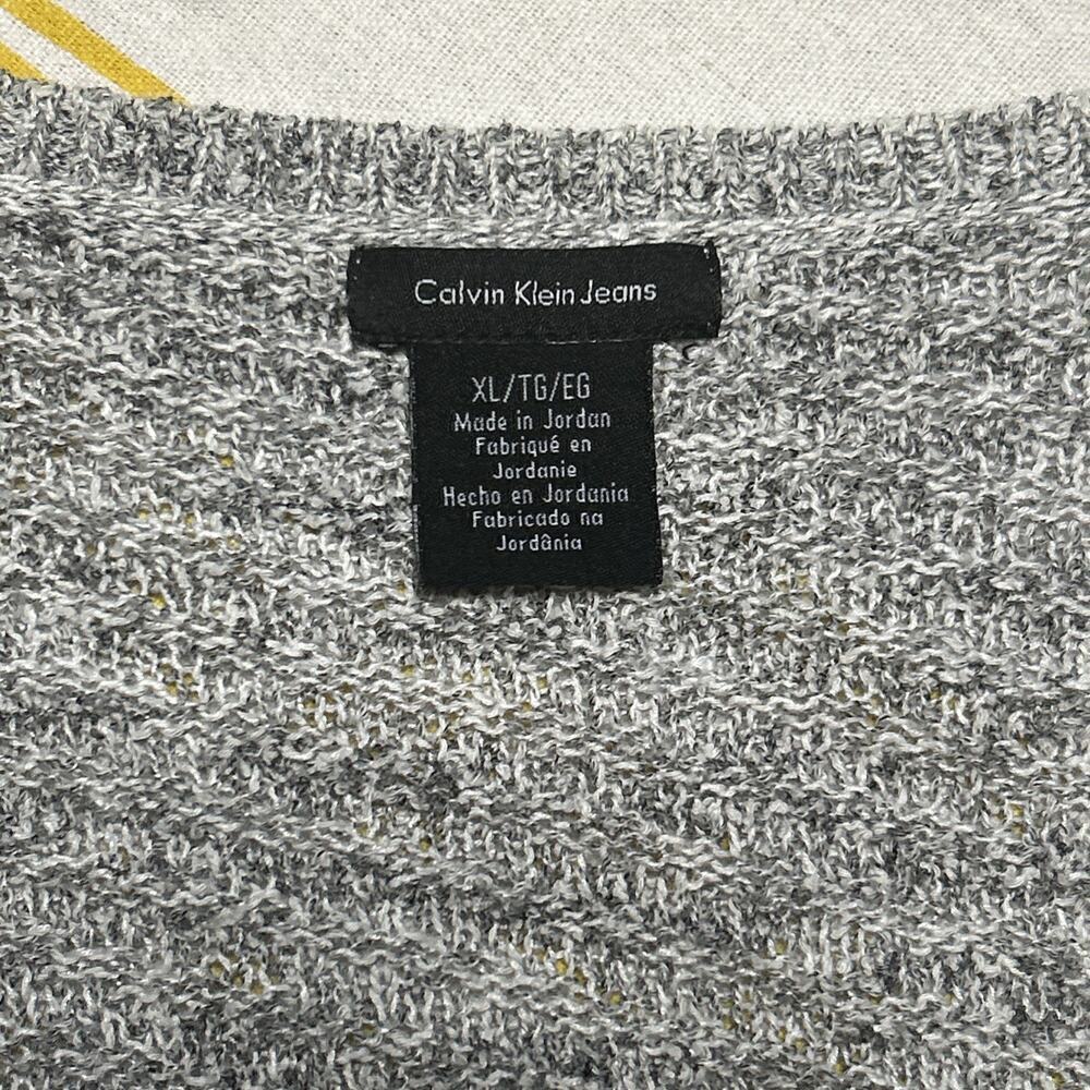 Women's Gray Long Sleeve Sweater Size Extra Large Calvin Klein Jeans Pullover - Picture 2 of 5